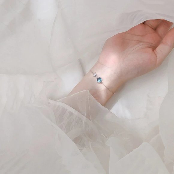 *NEW 925 Sterling Silver Crystal Mermaid Bracelet - Picture 8 of 11